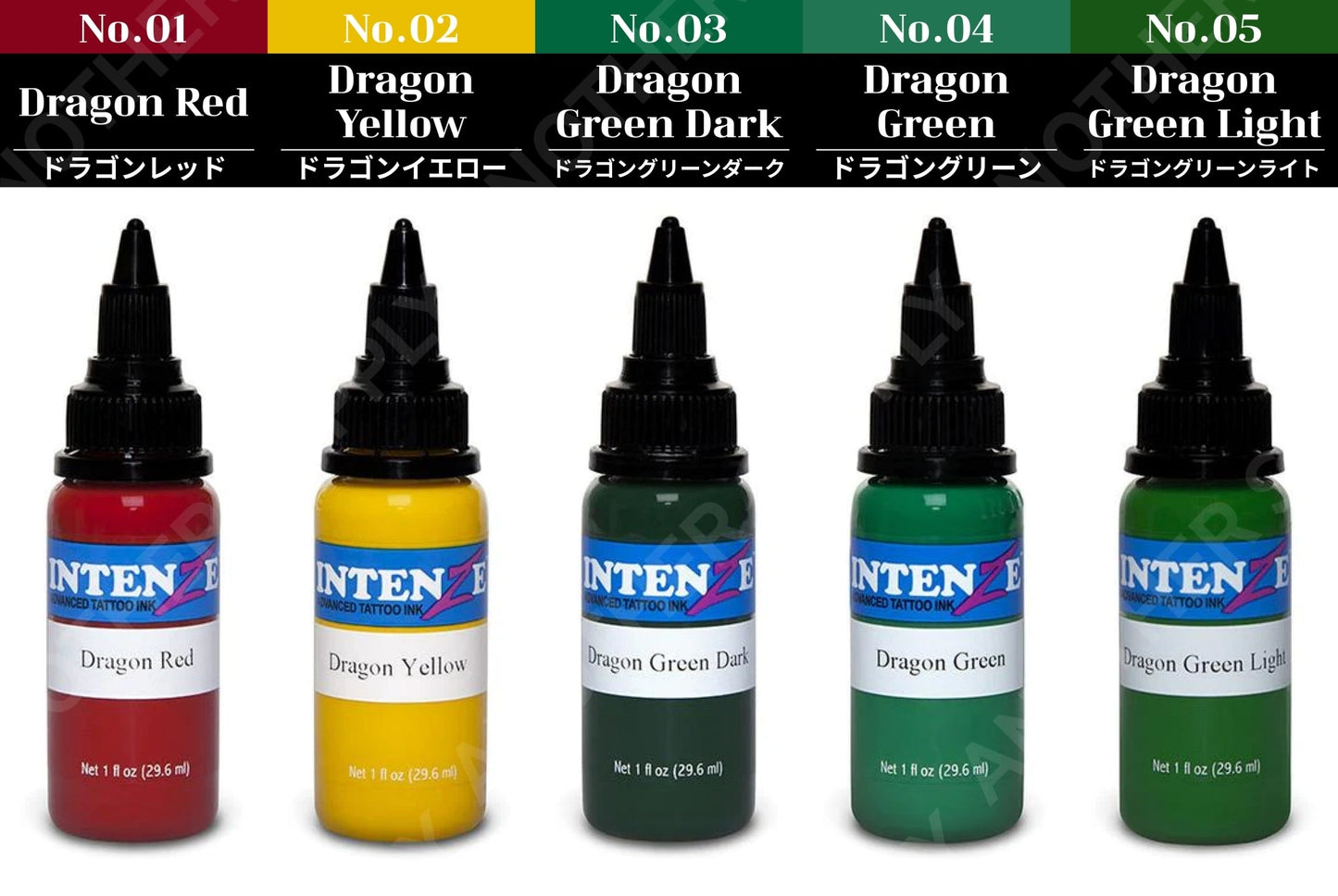 Dragon Color Tattoo Ink Set