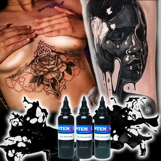 Intenze Grey Wash Tattoo Ink Kit 4oz